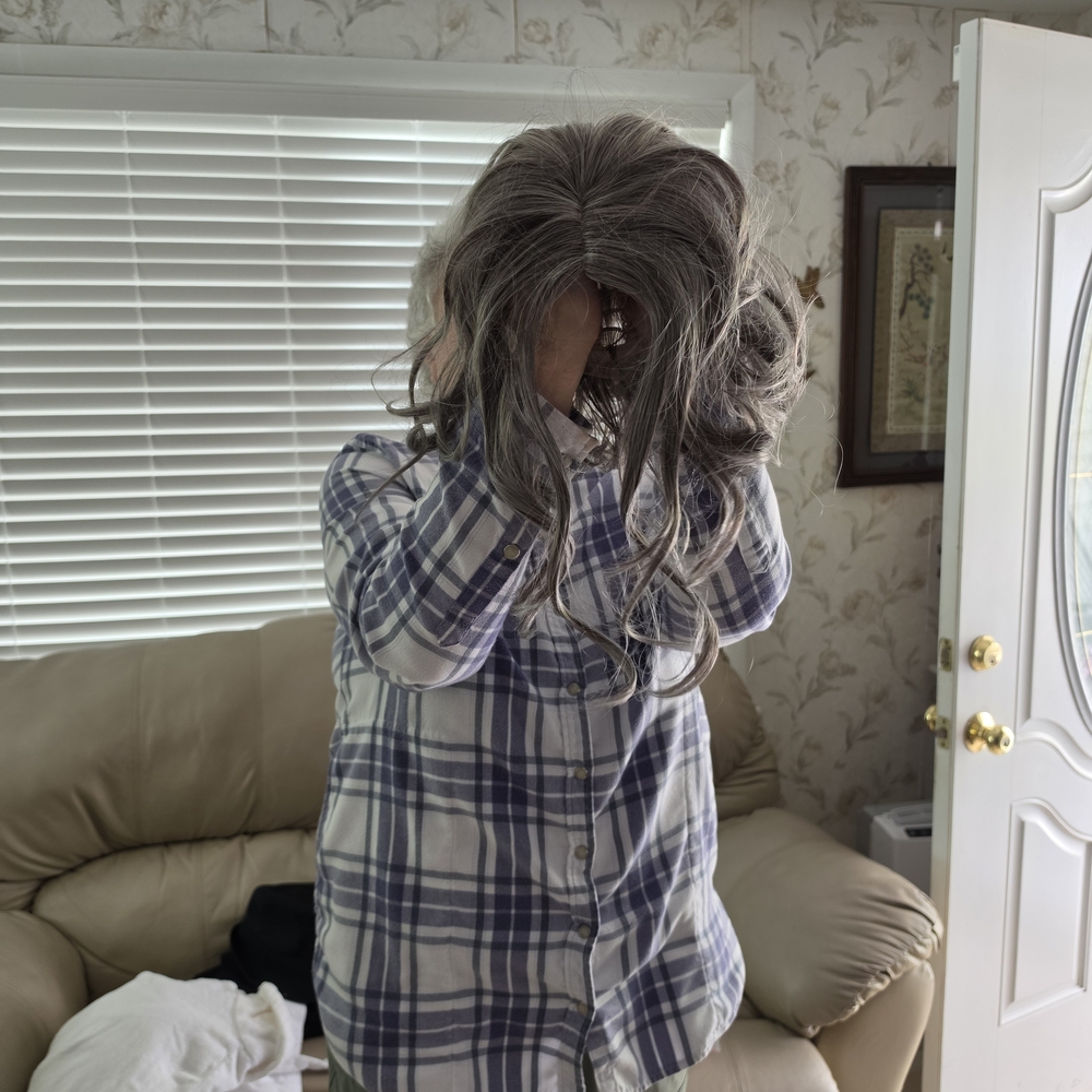 Gray Wavy Wig - Natural Look